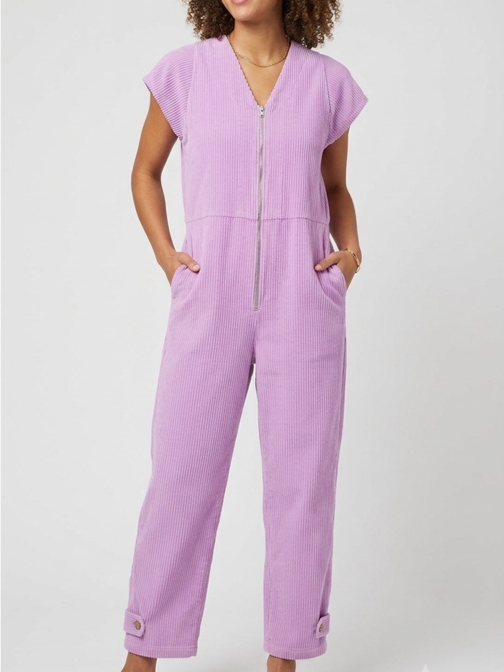 Rachel Comey Handy Jumpsuit in Rose Mauve Pink Purple Corduroy 100% Cotton 0